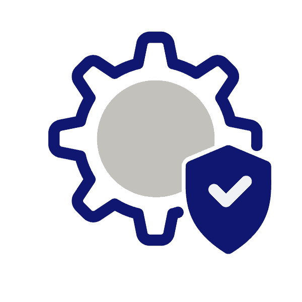gear with checkmark icon